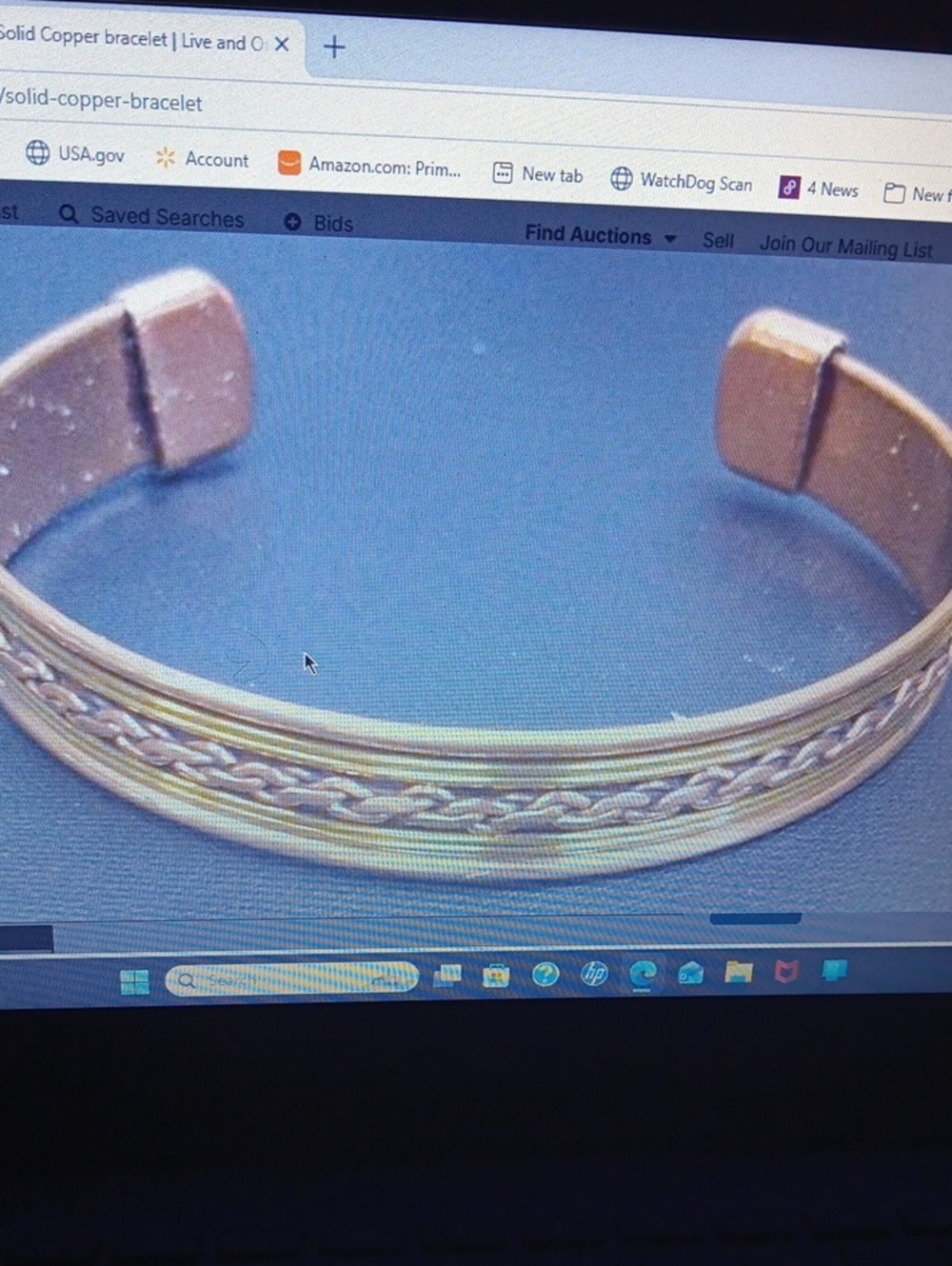 Copper Cuff Bracelet  Twisted Design
